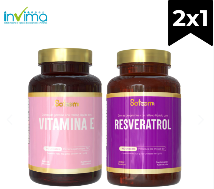 Vitamina E + Resveratrol Combo X2