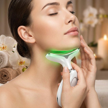 🛍️ Masajeador Facial Antiedad 3D con Luz LED y Calor 🔥✨
